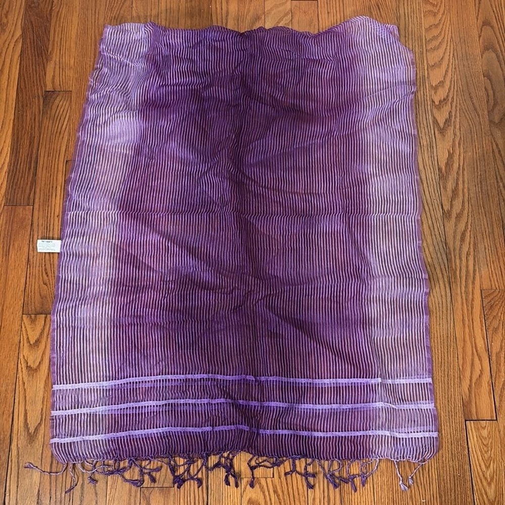 Pier 1 Imports Table Scarf Purple Ombre Fringe 26x72